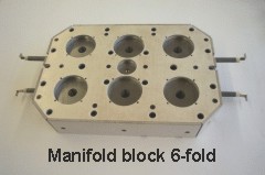 manifold block 6-fold